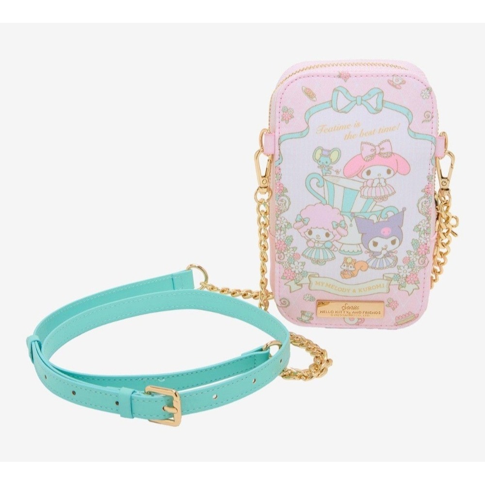 NEW! Sanrio My Melody‎ & Kuromi Tea Party Crossbody Bag PHONE Pouch